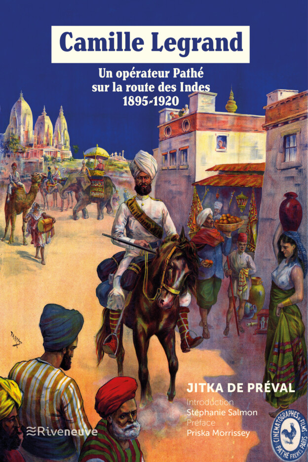 Cover for Preval's book representing an illustration of Pathé in India